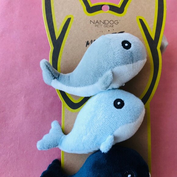 Dog NANDOG PET GEAR Mini Plush Set of 3 Squeaky Stuffed Dog Pet Yoy - Picture 3 of 4